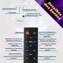 Luminária Astronauta Projetor Luz Galáxia Nebulosa Estrelas Cúpula Preto Estrutura Branco