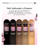 Henna Menela Preto Profissional Para Designer De Sobrancelhas 2.5g Com Fixador e Nanotecnologia