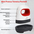 Mini Prensa Térmica Portátil Sublimação Transfer Vermelho Mecolour