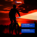Kit Lanterna e Farol Para Bicicleta Luz Com LED Monster Ultra 3 Modos Iluminação Lumens Recarregável Bivolt Com Pisca Traseiro Portátil Kaizu cor preto