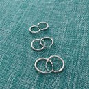 Kit Trio Argolas Redondas Prata 925 10mm/12mm/14mm