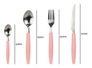Jogo De Talheres Coloridos 25 Peças Fratelli Caprese Cor Rosa
