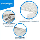 Kit de teclado e mouse sem fio Português Brasil ABNT2 de cor BRANCO