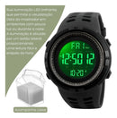 Relógio Masculino de Pulso Digital Led Alarme Preto Skmei 1251