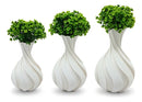 Kit 3 Vasos Jarros Decorativos Para Plantas Artific Branco