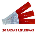 Avery Kit 20 faixa refletiva 10 direita 10 esquerda caminhão cor vermelha e prata