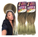 Kit 2 Cabelo Jumbo Jumbão Hiper X Box Braid 4 T1B/27/613