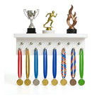 Porta Medalhas E Troféu Suporte De Pared Branco