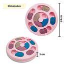 Brinquedo Interativo Para Cães Tabuleiro Porta Petisco Pets Cor Rosa