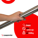 Kit 2 Barras De Apoio Banheiro 40cm Suporte Deficiente Físico E Idosos Casa Premier