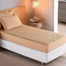 Capa De Colchão Impermeável Solteiro Matelado Protetor Antialérgico E Antiácaro Silencioso Caqui