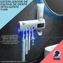 Suporte Porta Escova Dentes Dipenser Pasta Esterelizador Uv Cor Branco Yumi