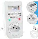 Timer Temporizador De Tomada Digital Programável Lcd Bivolt Com 18 Programações Inteligentes Economia De Energia Automação Para Piscina Bomba Hortas Jardins