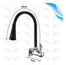 Torneira Gourmet Luxo Flexível Cozinha Parede Preta 2 Jatos Cor Preto Aletronix