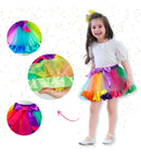 Saia Tule Carnaval Colorida Fantasia Infantil  Colorida Único