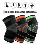 Joelheira Compressão Ortopédica Tensor Joelho Crossfit Volei Cor Verde
