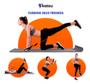 Kit Extensor 11 Peças Treino Elástico Ultra Band Academia Em Casa Super Fisioterapia Exercícios + Suportes Tubing