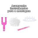 Kit Fabrica Maleta De Elásticos Pulseiras Infantil Cor Sortidas Desenho do tecido Liso Kinneken