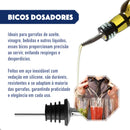 Kit 2 Bicos Dosador Em Silicone E Inox Vinho Bebida Azeite
