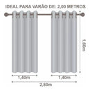 Cortina Blecaute Blackout Pvc Tecido Voil 2,80 X 1,60 Sala Quarto Cor Bege