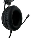 Fone de Ouvido Gamer Fortrek Headset H2 Pro Over LED Azul Cor Preto para PC