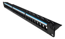 Patch Panel Cat5e/cat6 24 Portas Descarregado Com Suporte Guia Traseiro