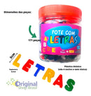 Brinquedo Educativo - Pote Com Letras Alfabeto 171 Peças
