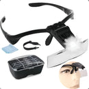 Lupa Estética De Cabeça Thevisionaries Óculos Profissional Com Luz Led 5 Lentes De Aumento Dentista Extensionista De Cílios Design Sobrancelha Joalheiro Esteticista Técnico Em Eletrônica Relojoeiro