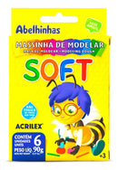 Massinha De Modelar Soft 90g 6 Cores - kit 12 Caixinhas Acrilex Atacado
