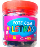 Brinquedo Educativo - Pote Com Letras Alfabeto 171 Peças