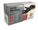 Luva Nitrílica para Procedimento Não Cirúrgicos Sem Pó Preta M Descarpack com 100 Unidades