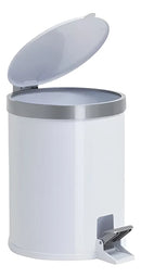 Lixeira Banheiro Pedal 5 Litros Plástico Cesto Escritório Cor Branco