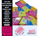 40 Blocos Recados Cole Fácil Neon 38x50mm 100 Folhas Cores: Rosa Azul Laranja Amarelo Imprimaster