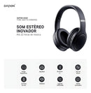 Fone De Ouvido Headphone Dapon H02d Bluetooth 5.1 Over-ear 22 Horas De Bateria Cor Preto