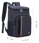 Mochila Térmica Cooler Praia Passeio Bag Marmita Cerveja 18l Cor Azul Marinho