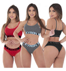 Kit 7 Conjuntos Feminino Top + Calcinha Kyr Sortidas GG