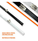 Kit 12 Presilhas Borboleta / Gafanhoto Para Perfil Led 25mm Cor da luz Prateado Tensão de operação