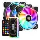 Kit 3 Cooler Fan 120mm Argb Hub E Controladora Ventoinha 12v