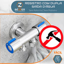 Registro 1/2 Torneira Saída Dupla Ducha Higiênica Lava Louça