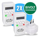 Kit 2x Timer Programável Digital Temporizador Tomada Bivolt