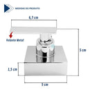 Acabamento Quadrado Registro Luxo 1/2 A 3/4 Deca Similares Acabamento Brilhante Cor Prateado