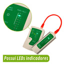 Testador De Cabos De Rede Lan Rj45 Rj11 Com Led Removível