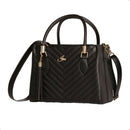 Bolsa Feminina Marfim Baú Grande Alça Transversal Remov Preto