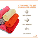 Kit 6 Tapete Toalha Piso Hotel Pousada Banheiro 50x80 Cor Azul-claro