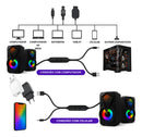 Caixinha De Som Para Pc Com Entrada P2 Usb Led Cor Preto Marca Eduimports