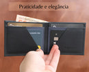 Carteira Masculina Horizontal Slim Cor Preto