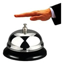 Campainha Sino De Mesa Aço Inox Hotel Bar Cozinha Recepção Cor Prateado