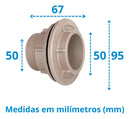 Adaptador Com Flange Soldavel Marrom 50mm X 1 1/2