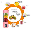 Mini Liquidificador Portátil Mixer Suco Vitamina Shake Cor Roxo Juice Cup