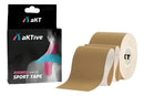 Aktive Tape bandagem elástica aktive sport fita kinésio 5 Cm cor bege